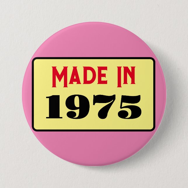 Abzeichen 1975 im Retro-Stil Button (Vorderseite)