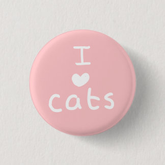 Abzeichen < 3 Katzen Button