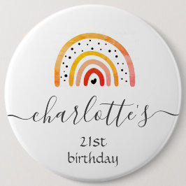 Abzeichen anpassen - Regenbogenblut Orange Button