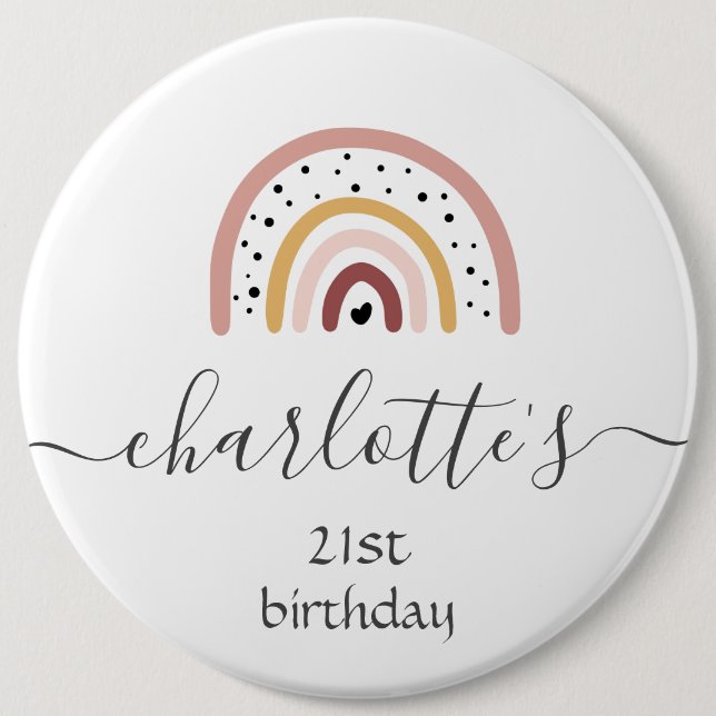 Abzeichen anpassen - Regenbogenlachs Button (Vorderseite)