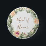 Abzeichen aus Peony und Foliage Button<br><div class="desc">Dieses Trauzeugin-Abzeichen wurde für die Koordination mit unserer Peony and Foliage Frame Collection konzipiert und bietet Blätter aus Peony und Foliage mit modernem Schriftart. Für eine erweiterte Anpassung dieses Designs, z.B. das Ändern des Layouts, des Schriftartes oder der Textgröße, klicken Sie bitte auf den obigen Button "KENNEN". Bitte kontaktieren Sie...</div>