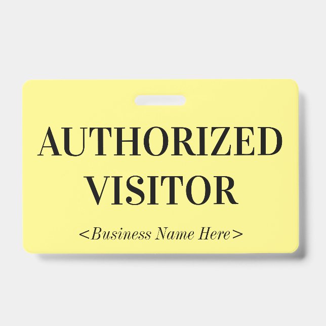 Abzeichen "AUTHORIZED VISITOR" Ausweis (Vorderseite)