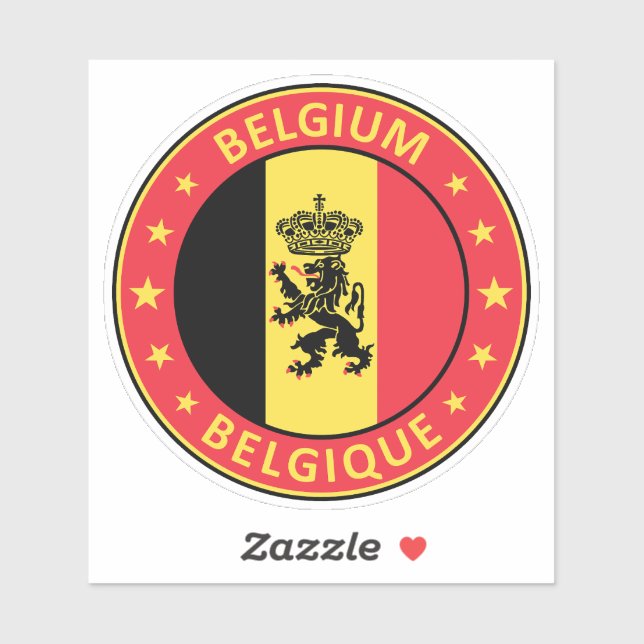 Abzeichen Belgien Aufkleber (Blatt)