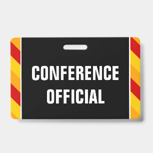 Abzeichen "CONFERENCE OFFIZIELL" Ausweis