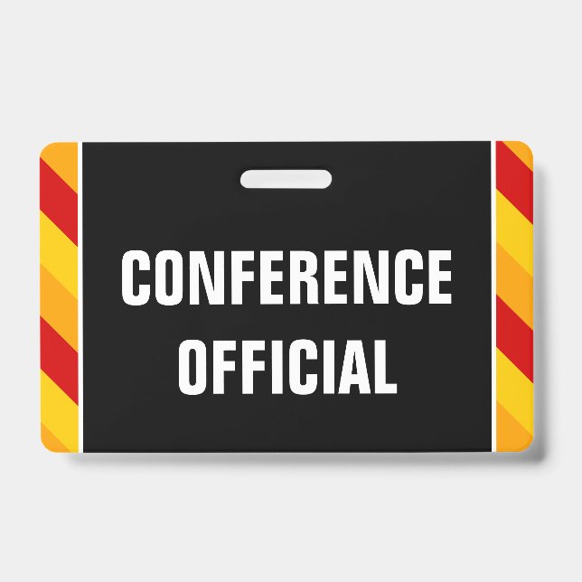 Abzeichen "CONFERENCE OFFIZIELL" Ausweis (Vorderseite)