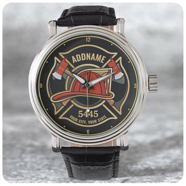 Abzeichen der Abteilung Feuerwehr ADD Armbanduhr (Von Creator hochgeladen)
