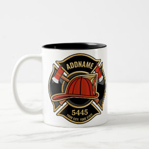 Abzeichen der Abteilung Feuerwehr ADD Zweifarbige Tasse