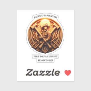 Abzeichen der Feuerwehr als Symbol für Tapferkeit Aufkleber