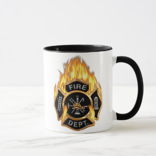 Abzeichen der Feuerwehr Flaming Gold Tasse