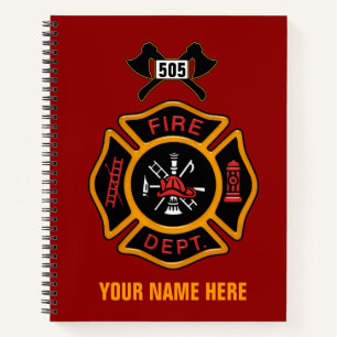 Abzeichen der Feuerwehr Notizbuch