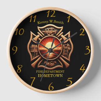 Abzeichen der Feuerwehr Uhr