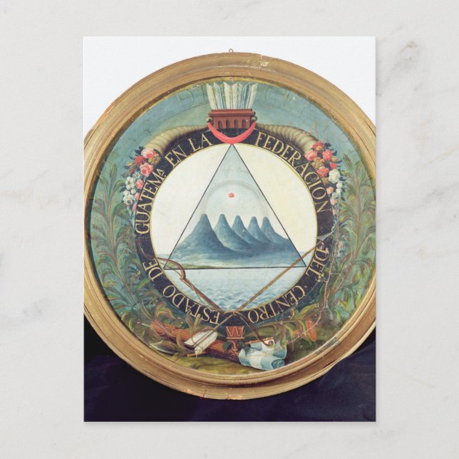 Abzeichen der Föderation Guatemalas Postkarte (Vorderseite)