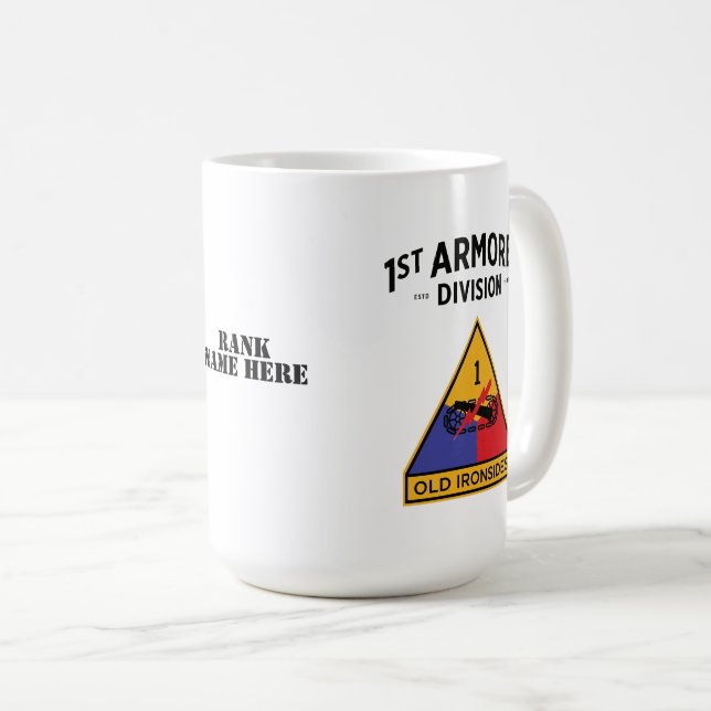 Abzeichen der gepanzerten Abteilung "Alte Ironen" Kaffeetasse (VorderseiteRechts)