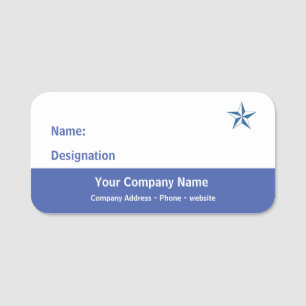 Abzeichen der klassischen Bezeichnung Namensschild