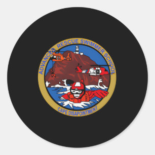 Abzeichen der Küstenwache für Fortgeschrittene Ret Runder Aufkleber