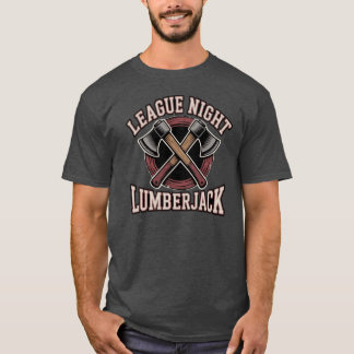 Abzeichen der Liga Night Lumberjack Crossed Hatche T-Shirt