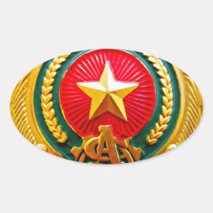 Abzeichen der Polizei und Feuerwehr Ovaler Aufkleber