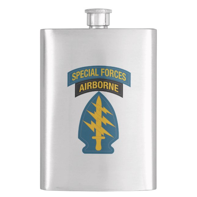 Abzeichen der Special Forces Airborne Tab Flachmann (Vorderseite)