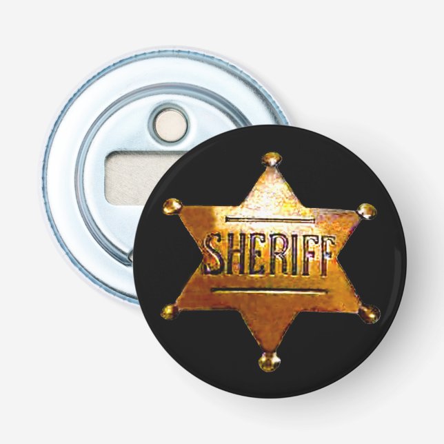 Abzeichen des antiken Sheriffs Flaschenöffner (Vorderseite)