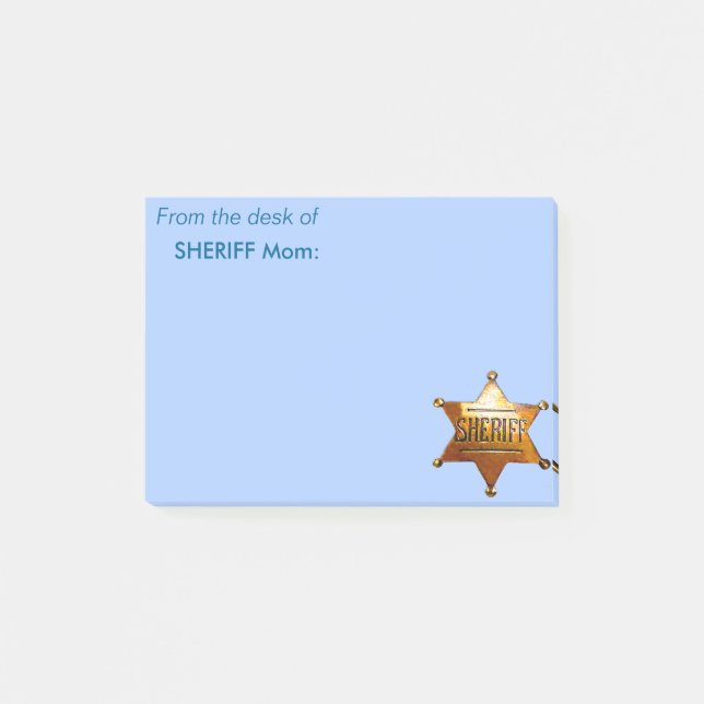 Abzeichen des antiken Sheriffs Post-it Klebezettel (Vorderseite)
