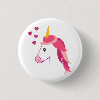 Abzeichen des Einhornbildes. Button