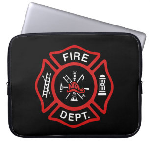 Abzeichen des Feuerwehrmanns Red Laptopschutzhülle