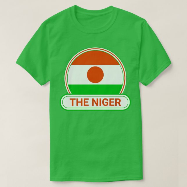 Abzeichen des Landes Niger Die Nigerflagge T-Shirt (Design vorne)