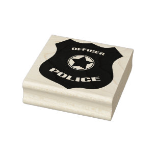 Abzeichen des Polizeibeamten Gummistempel