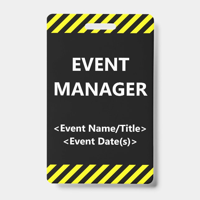 Abzeichen "EVENT MANAGER" Ausweis (Vorderseite)