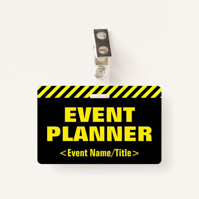 Abzeichen "EVENT PLANNER" Ausweis (Vorderseite mit Klammer)