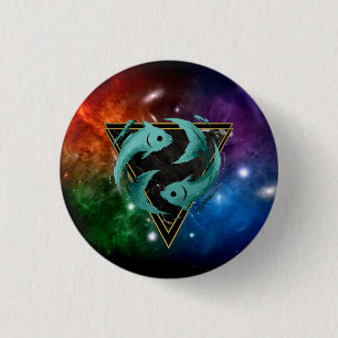 Abzeichen Fische Tierkreiszeichen Geschenk Astrolo Button