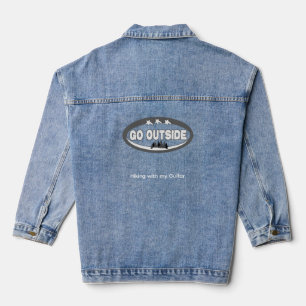 Abzeichen für alle die die rausgehen wollen „Geh n Jeansjacke