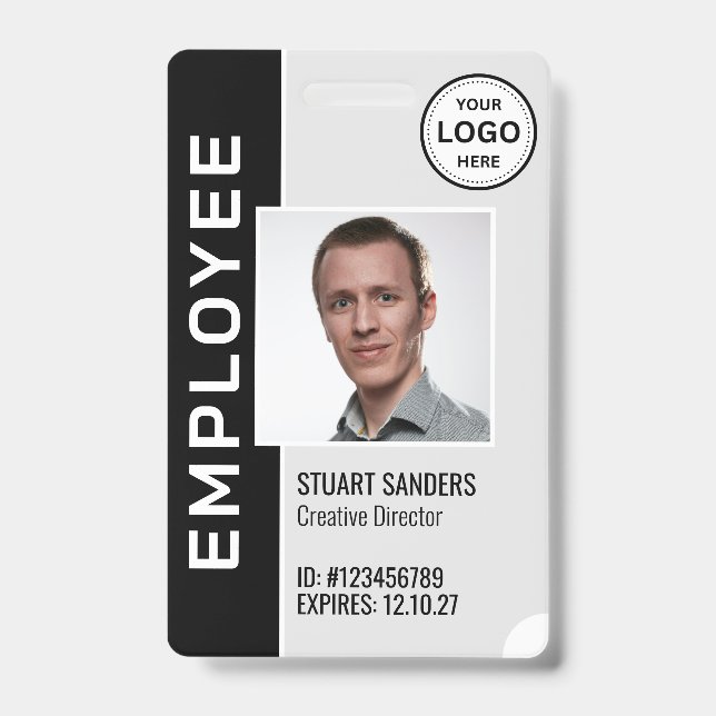 Abzeichen für Angestellte im Foto für Schwarze Fir Ausweis (Vorderseite)