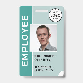 Abzeichen für aquamarines Firmenlogo Mitarbeiter-F Ausweis