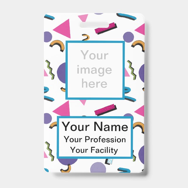 Abzeichen für benutzerdefinierte 90er-Formen Ausweis (Vorderseite)