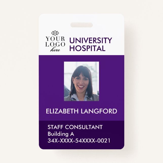 Abzeichen für benutzerdefinierte Mitarbeiter| Foto Ausweis (Vorderseite)