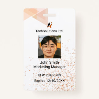 Abzeichen für benutzerdefinierten Mitarbeiternamen Ausweis