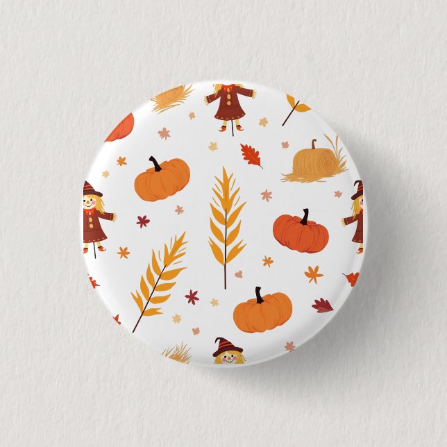 Abzeichen für das Button des Autumn Pumpkin Patter (Vorderseite)