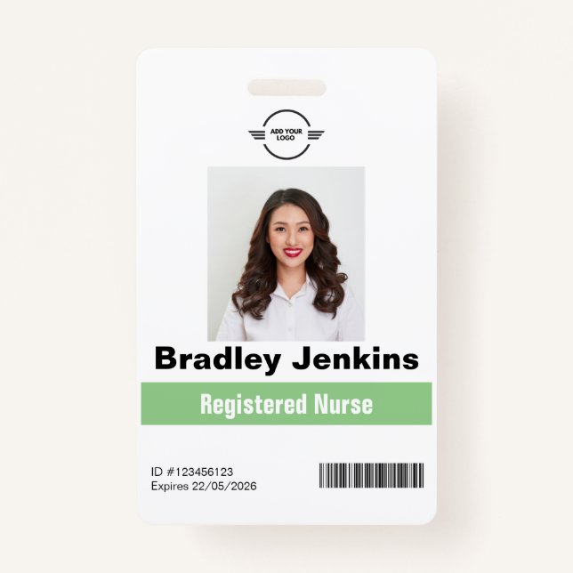 Abzeichen für das Foto für das vertikale  von Nurs Ausweis (Vorderseite)