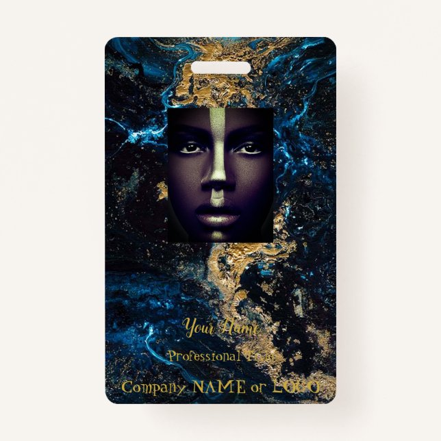 Abzeichen für das Gold Blue MARBLE Namensschild an Ausweis (Vorderseite)