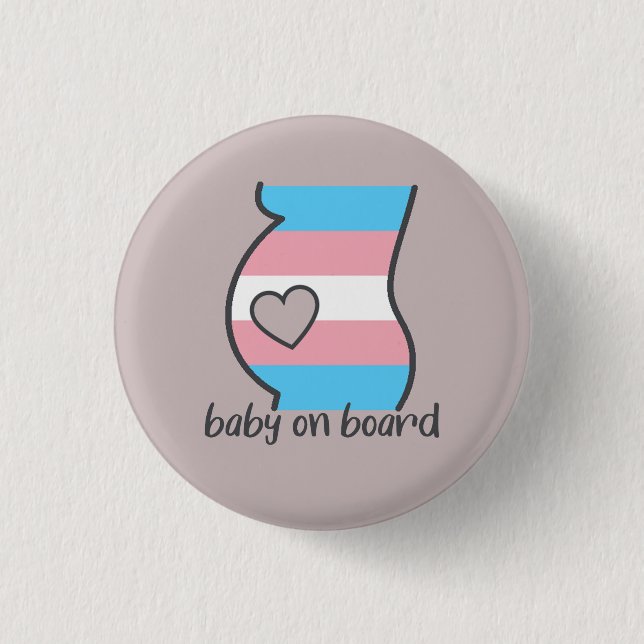 Abzeichen für das Kind an Bord der Trans-Pride-Fla Button (Vorderseite)