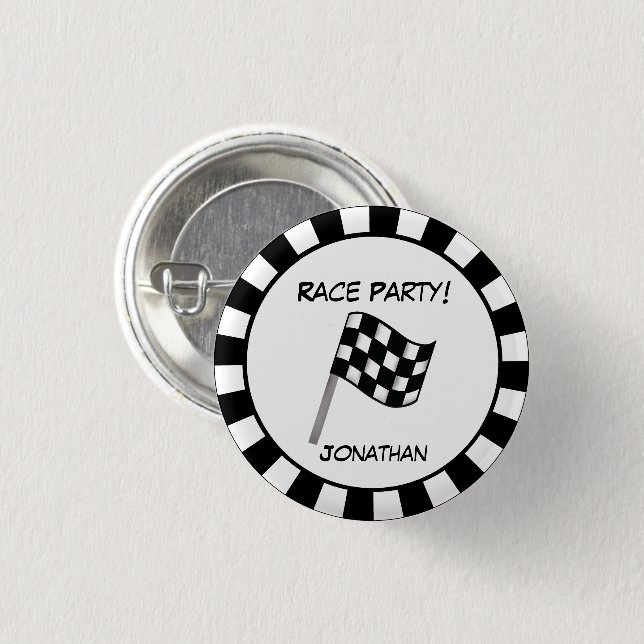 Abzeichen für das Party "Schwarz-weißes Markierung Button (Vorne & Hinten)