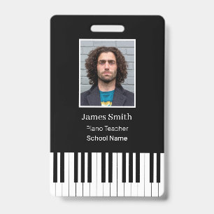 Abzeichen für den benutzerdefinierten Piano-Lehrer Ausweis