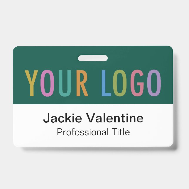 Abzeichen für den grünen PVC-Namen Horizontale Log Ausweis (Vorderseite)