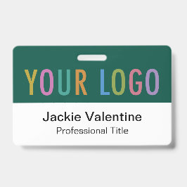 Abzeichen für den grünen PVC-Namen Horizontale Log Ausweis