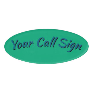 Abzeichen für den Namen des Aufrufs Namenschild