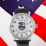 Abzeichen für den Ruhestand von Polizeibeamten Armbanduhr<br><div class="desc">Personalisieren und fügen Sie ein Abzeichen und einen Text hinzu.</div>