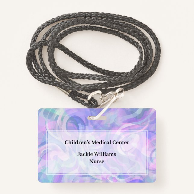 Abzeichen für die Bezeichnung des Krankenhauses Ausweis (Vorderseite mit Schlüsselband)