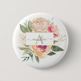 Abzeichen für die Bezeichnung von Peony and Gold F Button