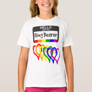 Abzeichen für die Hochzeit von Rainbow Flag Hörrin T-Shirt